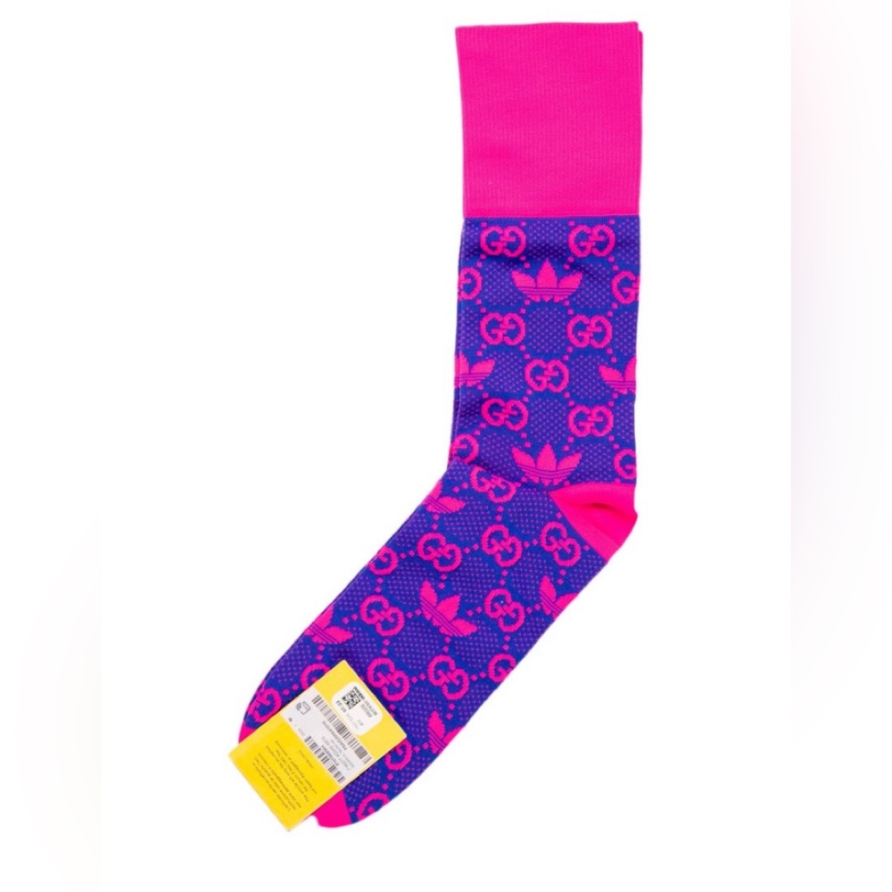 Gucci x Adidas GG Logo Jacquard Techno Socks Size S NWT Authentic Made In Italy